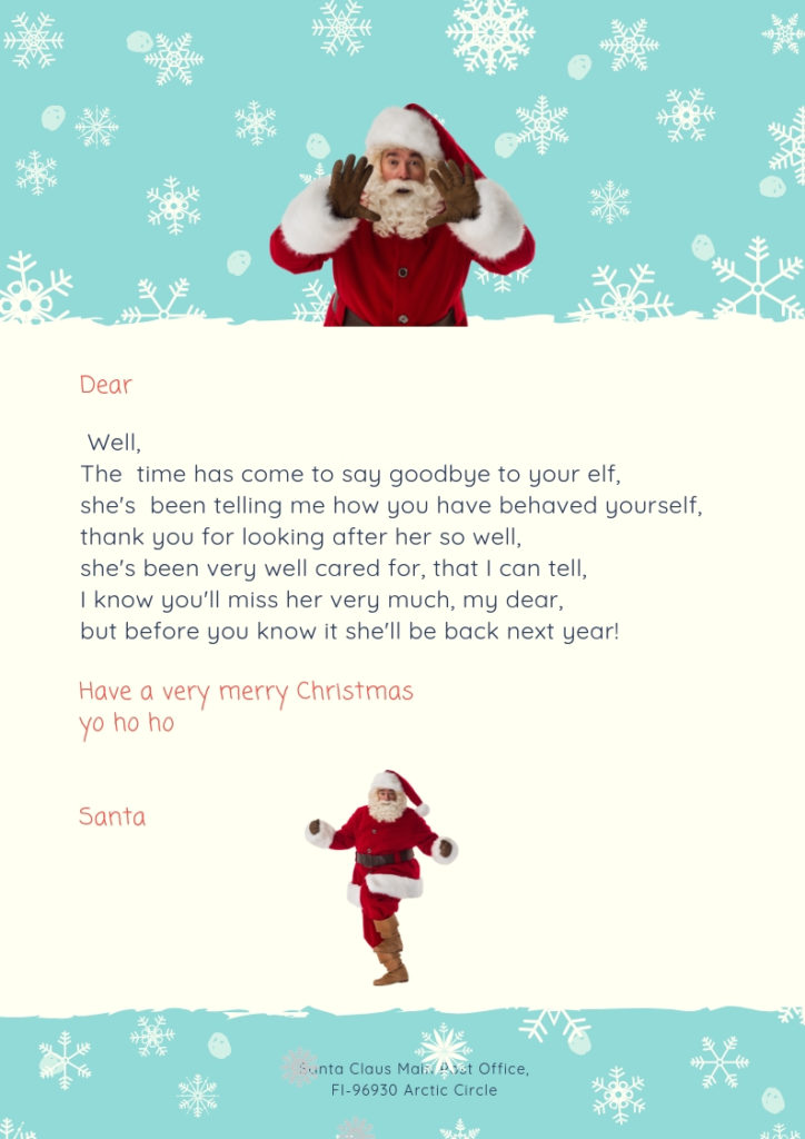 How To Write An Elf On The Shelf Goodbye Letter.